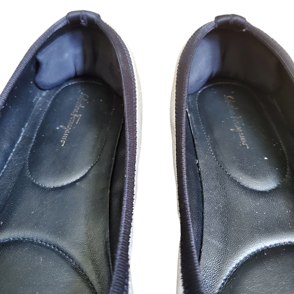 SALVATORE FERRAGAMO Savina Women's Ballet Flats White Lamb Size 10 C - Picture 3 of 8